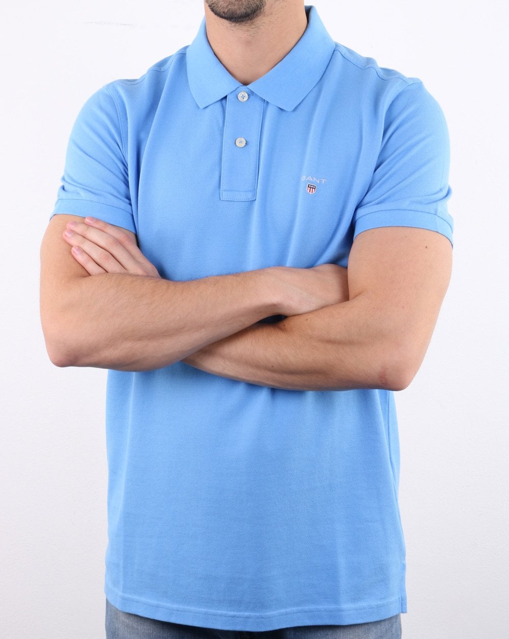 Gant Pique Rugger Polo Light Blue
