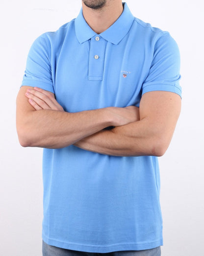 Gant Pique Rugger Polo Light Blue