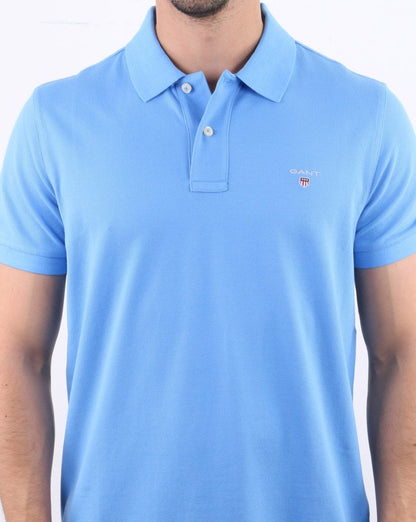 Gant Pique Rugger Polo Light Blue