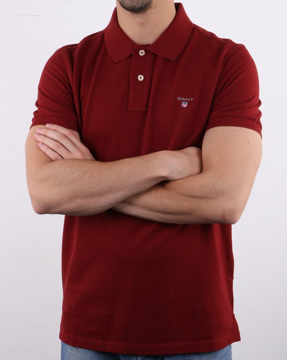 Gant Pique Rugger Polo Deep Red