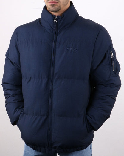 Fila Vintage Puffer Ski Jacket Navy