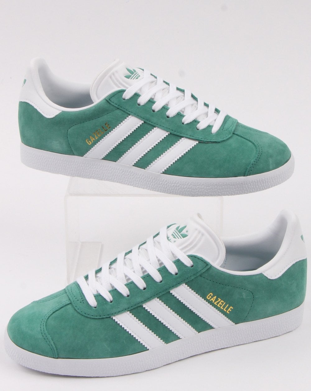 Adidas Gazelle Trainers Light Green/White