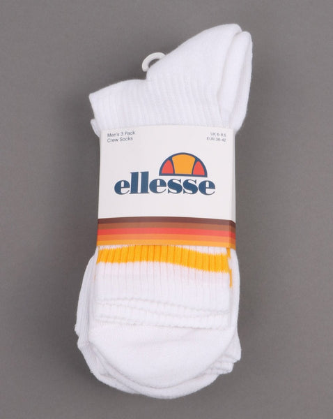 Ellesse Pullo 3 Pack Socks White/Multi