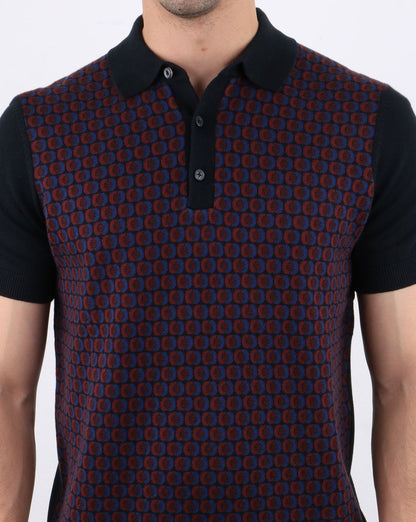 Ben Sherman Knitted Polo Shirt Black