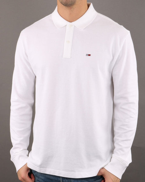 Tommy Hilfiger Long Sleeve Polo Shirt Classic White