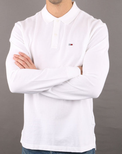 Tommy Hilfiger Long Sleeve Polo Shirt Classic White