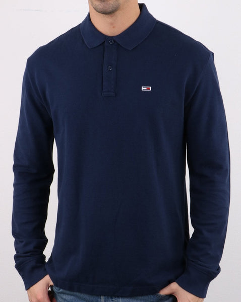 Tommy Hilfiger Long Sleeve Polo Shirt Navy