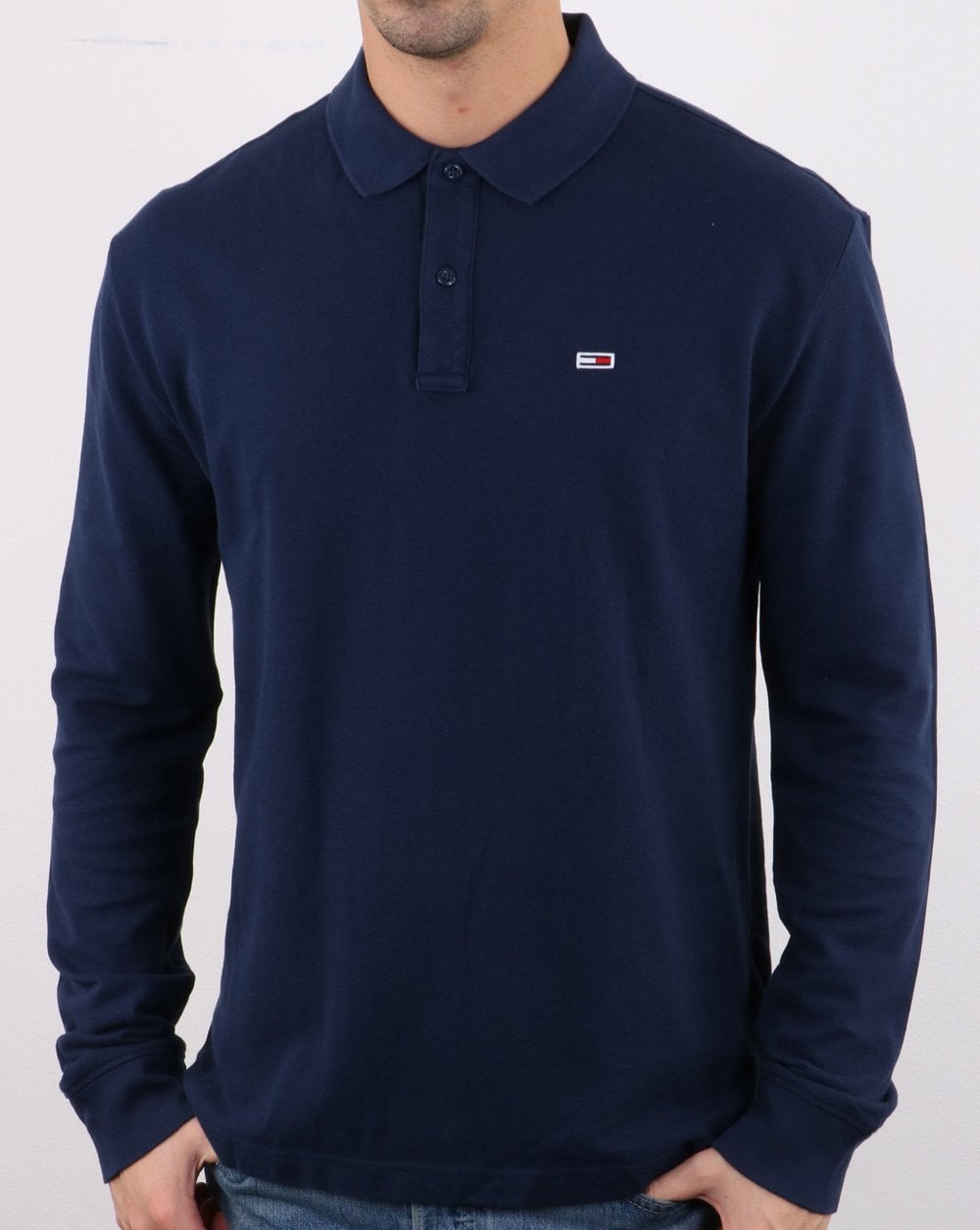 Tommy Hilfiger Long Sleeve Polo Shirt Navy