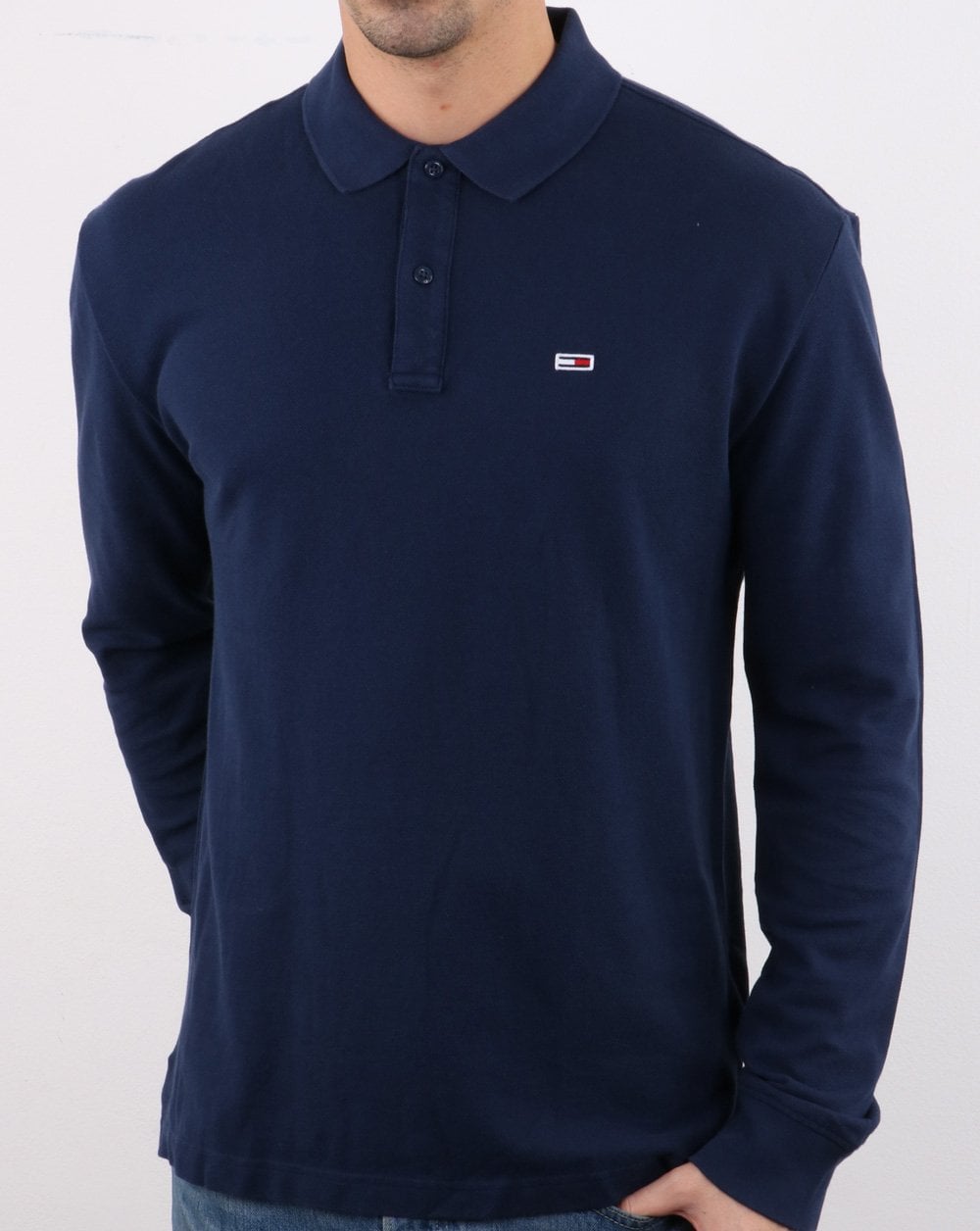 Tommy Hilfiger Long Sleeve Polo Shirt Navy