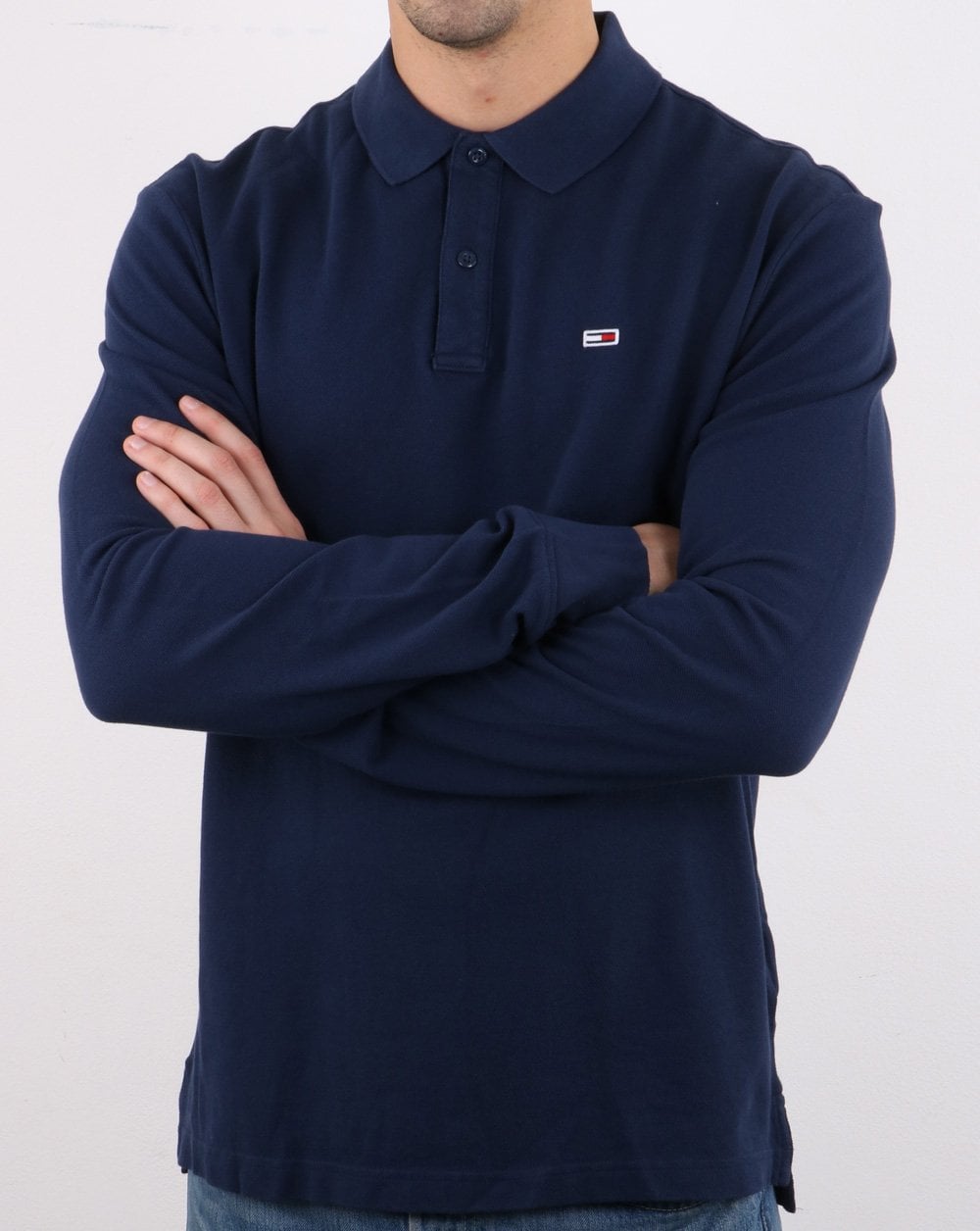 Tommy Hilfiger Long Sleeve Polo Shirt Navy