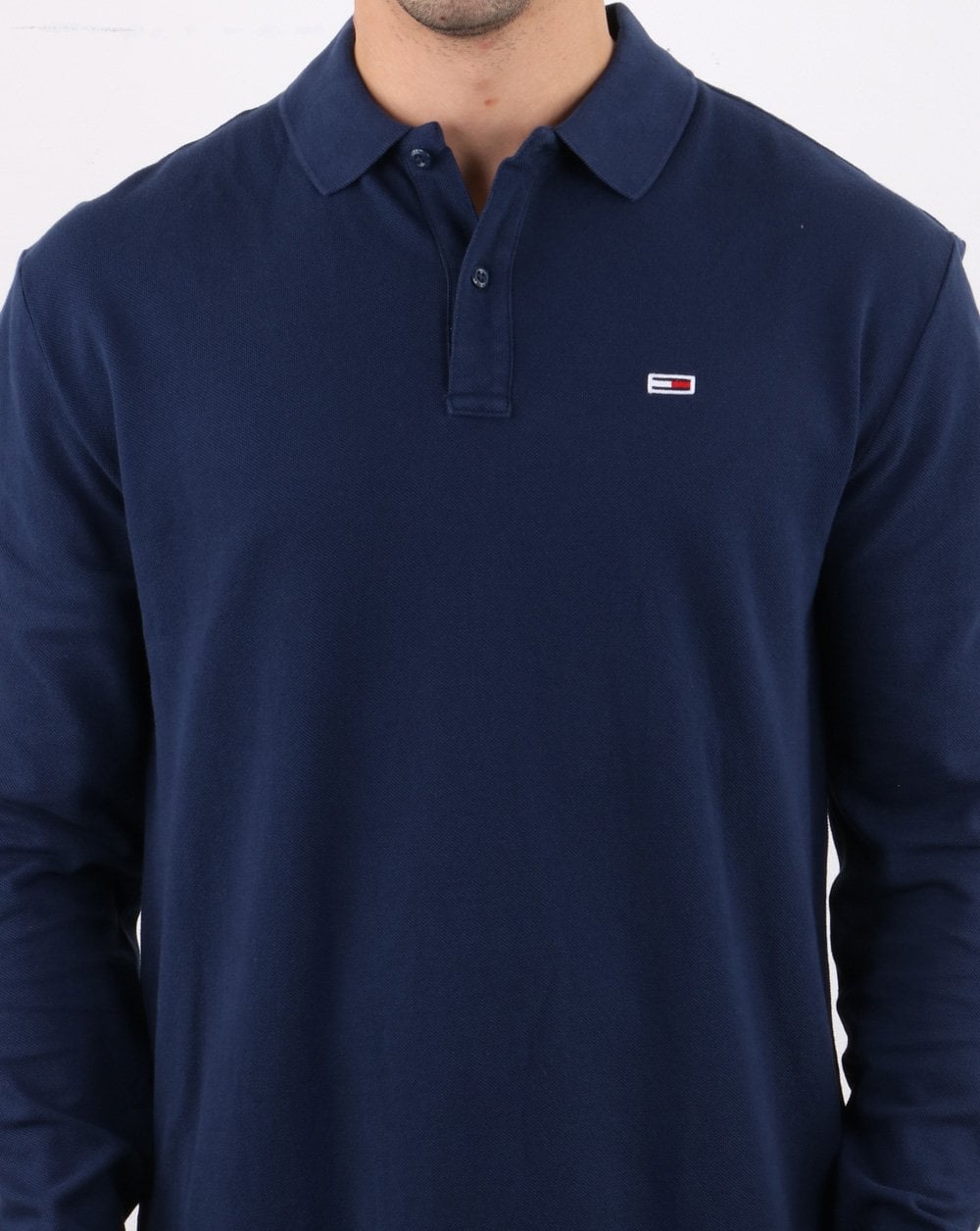 Tommy Hilfiger Long Sleeve Polo Shirt Navy