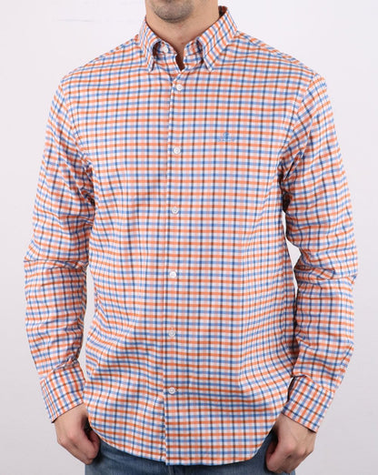 Gant Oxford Gingham Shirt Amber Glow