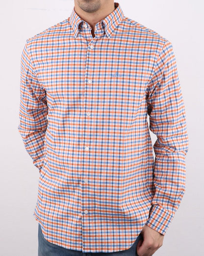 Gant Oxford Gingham Shirt Amber Glow