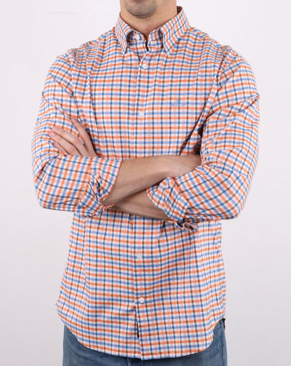 Gant Oxford Gingham Shirt Amber Glow