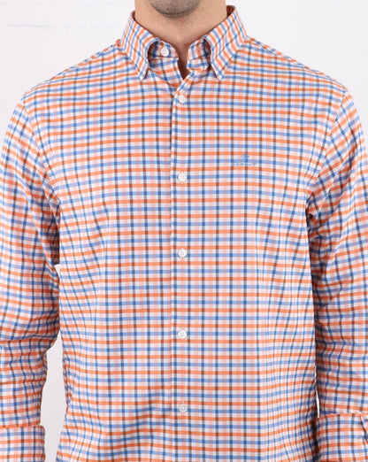 Gant Oxford Gingham Shirt Amber Glow