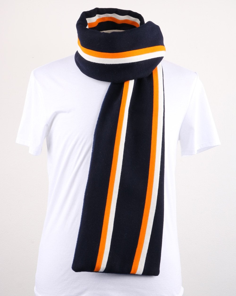 80s Casual Classics Princeton Scarf Navy/White/Orange