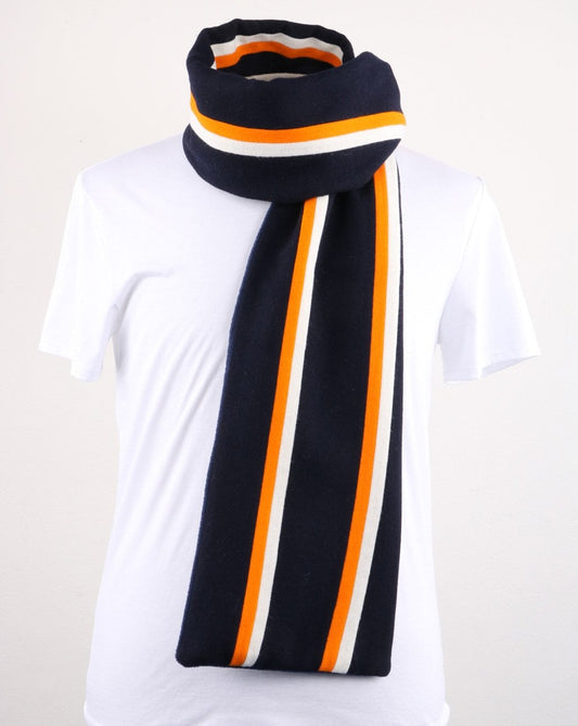 80s Casual Classics 80s Casual Classics Princeton Scarf Navy/White/Orange