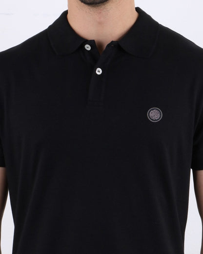 Pretty Green Tendale Jersey Polo Shirt Black