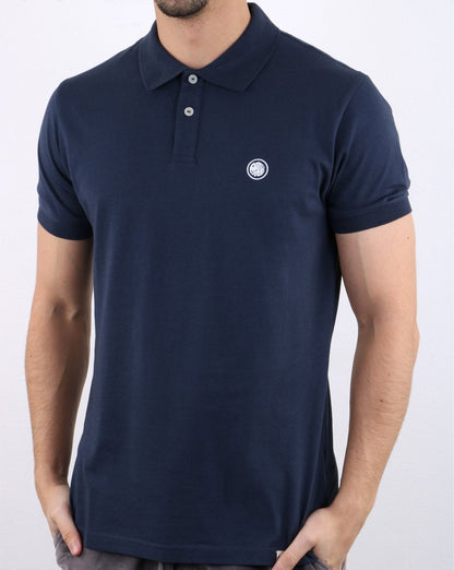 Pretty Green Tendale Jersey Polo Shirt Navy