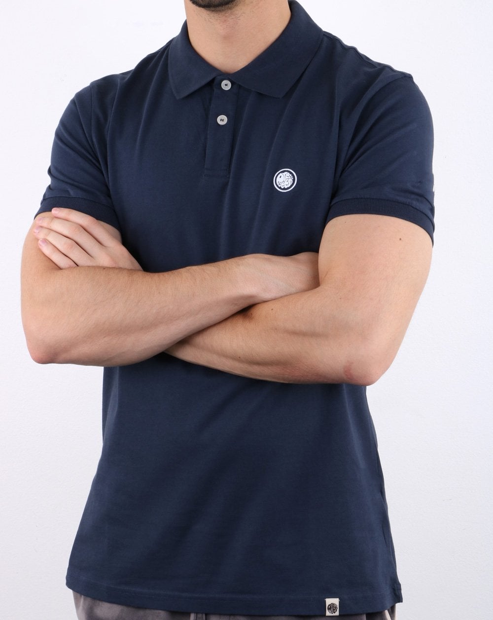 Pretty Green Tendale Jersey Polo Shirt Navy