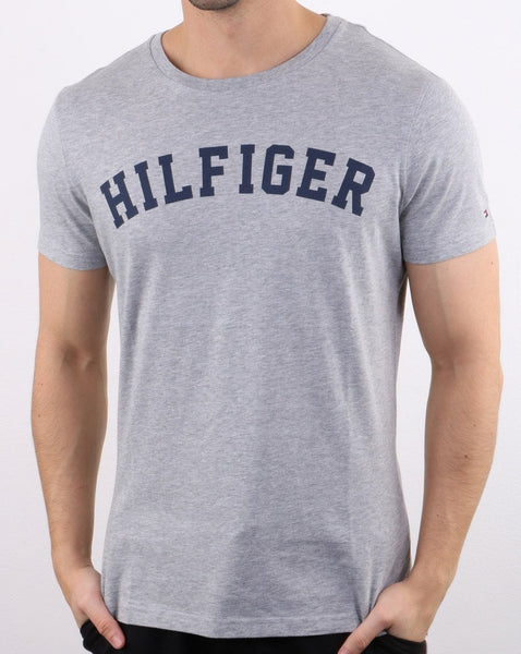 Tommy Hilfiger Logo T Shirt Grey Heather