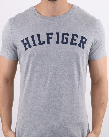 Tommy Hilfiger Logo T Shirt Grey Heather