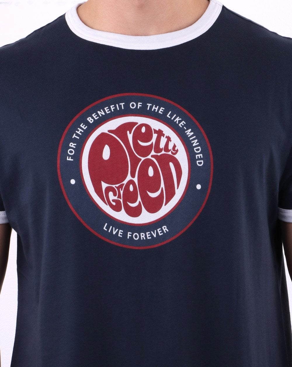 Pretty Green Likeminded Logo T-shirt Navy