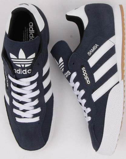 Adidas Samba Super Trainers Navy/white
