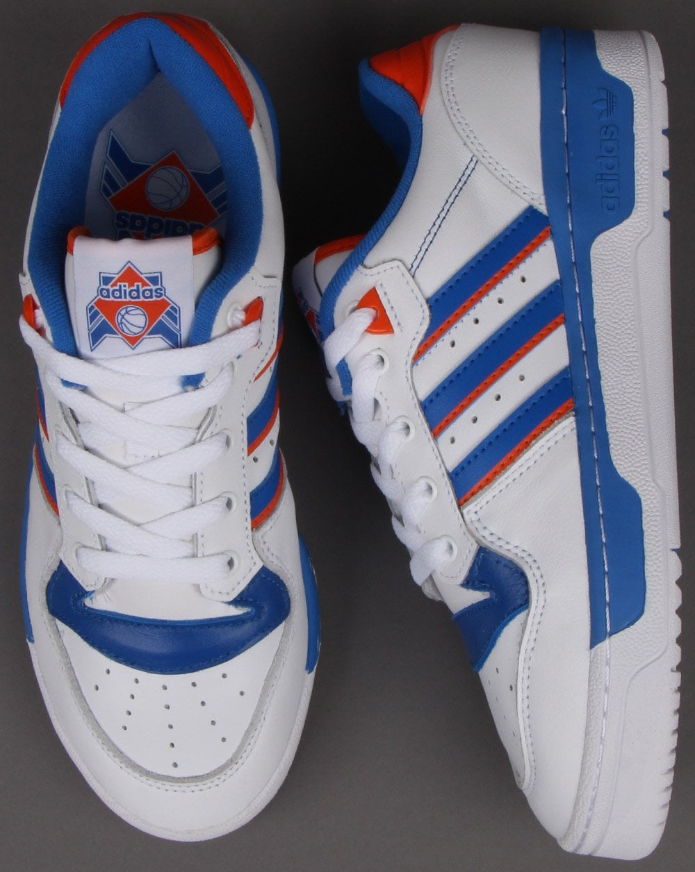 Adidas Rivalry Low Trainer White/Blue/Orange