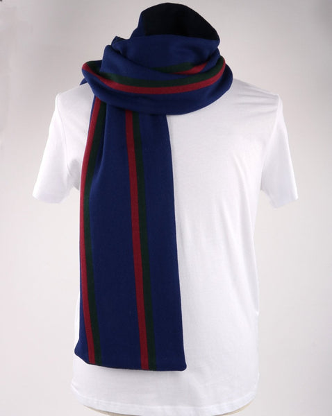 Cambridge Scarf Dark Royal/green/maroon