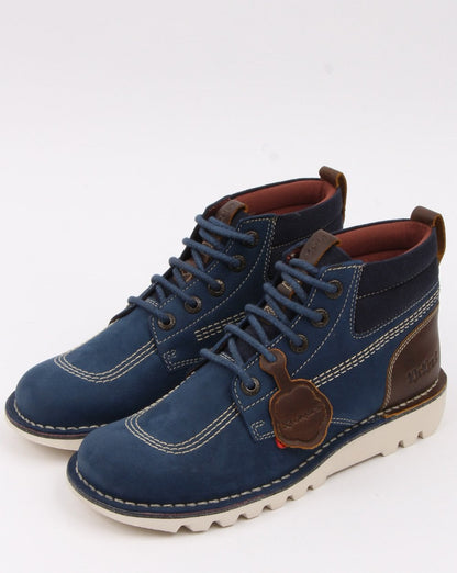 Kickers Kick Hi Mash Up Boot Blue