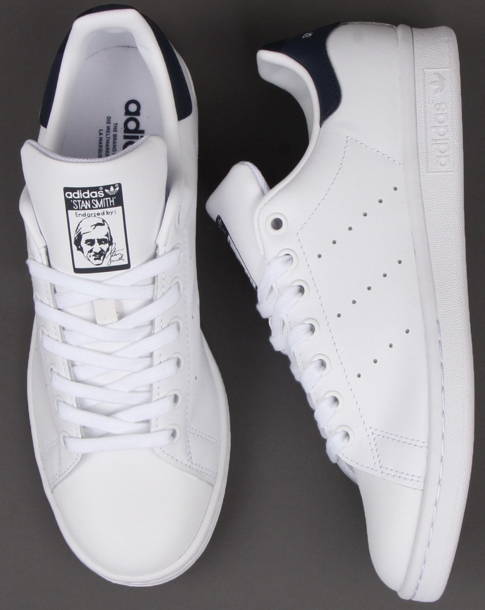 Adidas Stan Smith Trainers White/Dark Blue