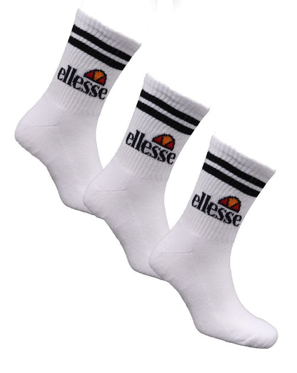 Ellesse Pullo 3 Pack Socks White/black