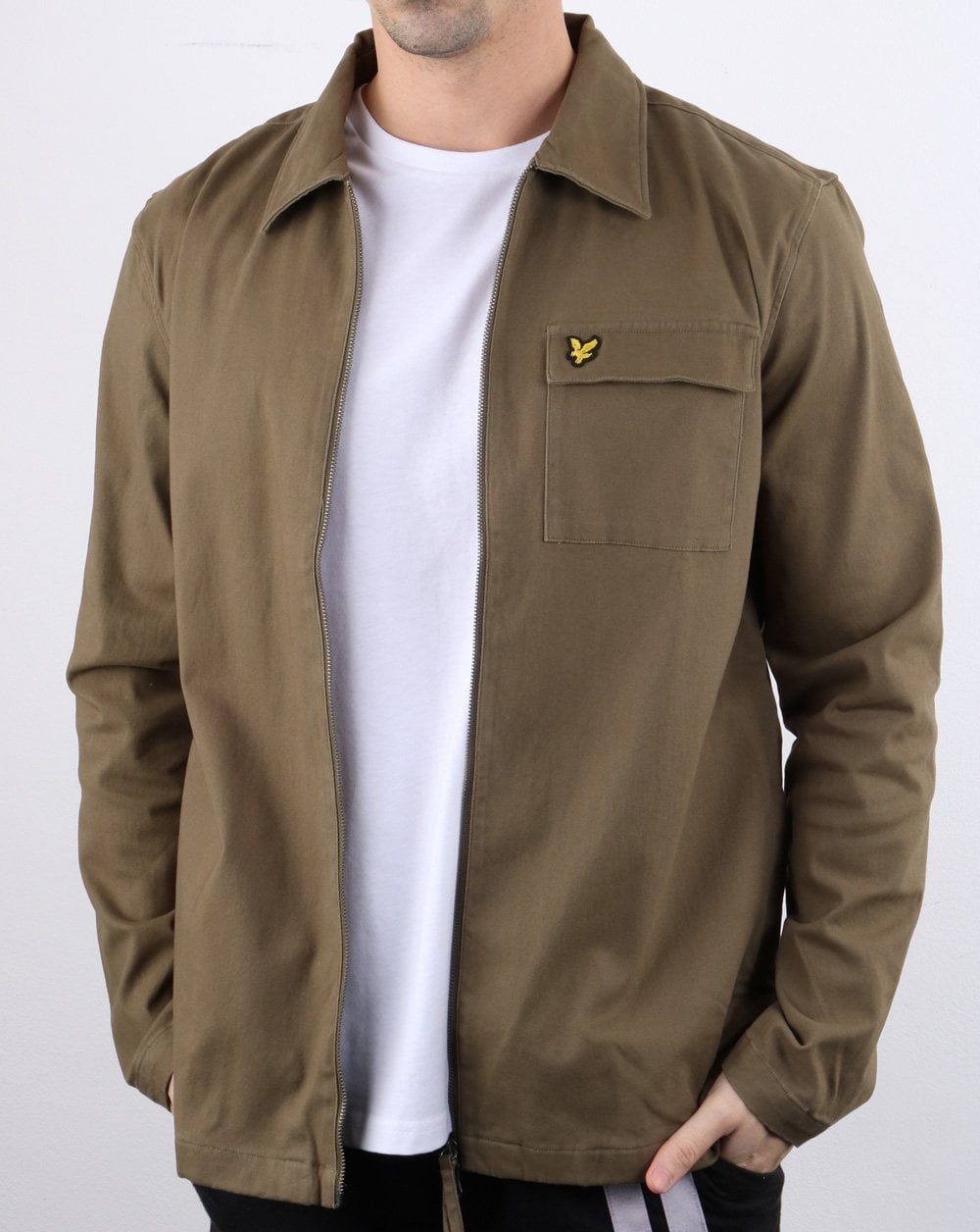 Lyle And Scott Twill Overshirt Khaki