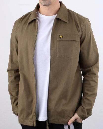 Lyle And Scott Twill Overshirt Khaki