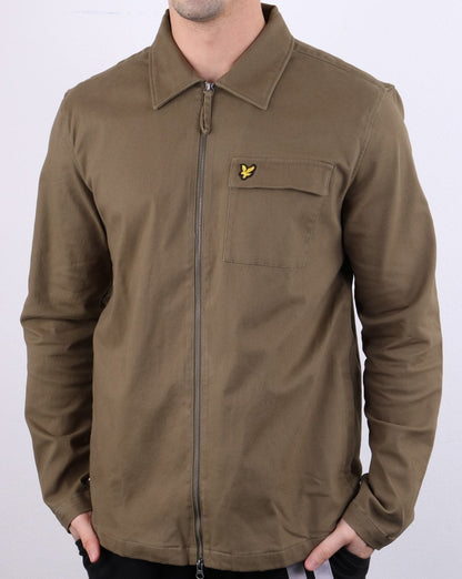 Lyle And Scott Twill Overshirt Khaki