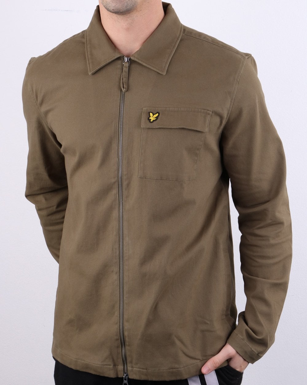 Lyle And Scott Twill Overshirt Khaki