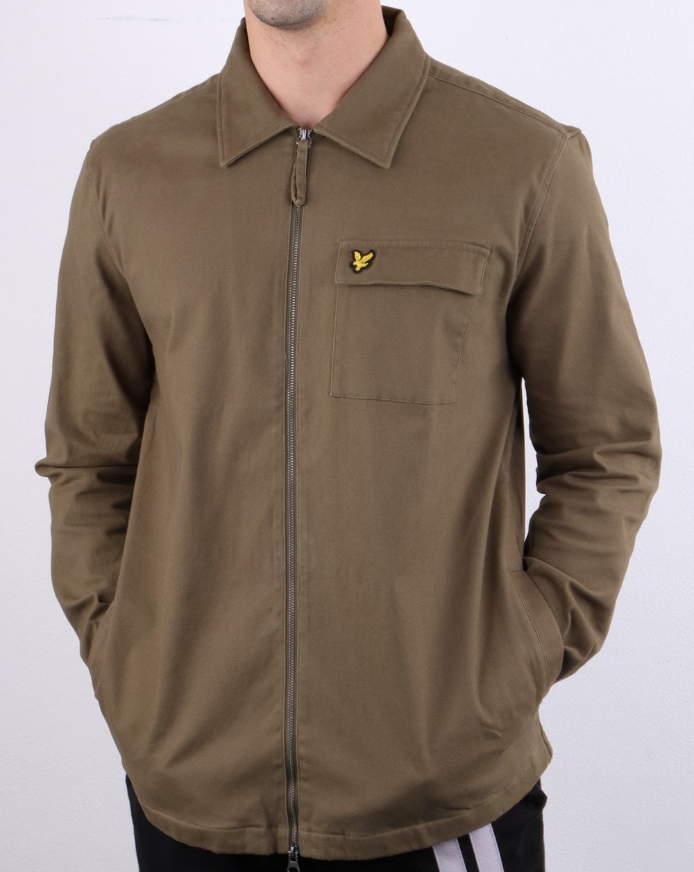Lyle And Scott Twill Overshirt Khaki