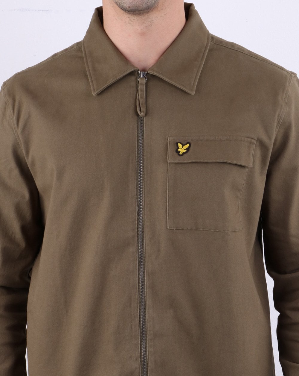Lyle And Scott Twill Overshirt Khaki