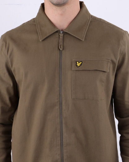 Lyle And Scott Twill Overshirt Khaki