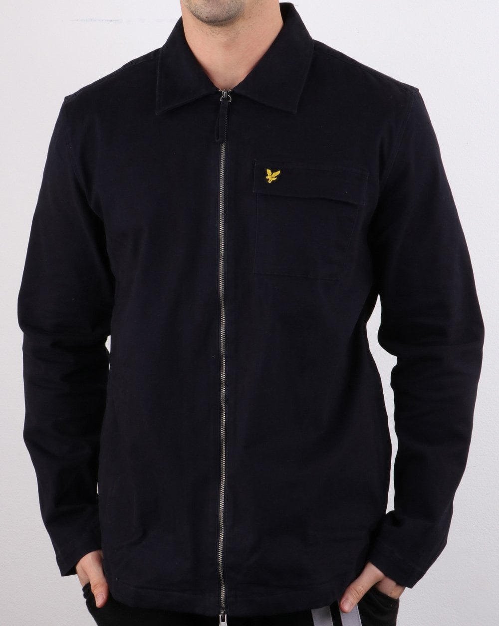 Lyle And Scott Twill Overshirt Navy
