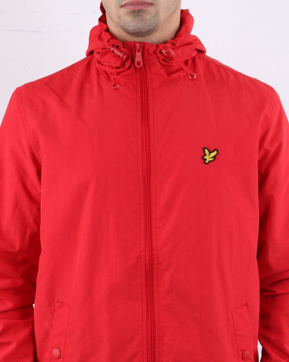 Lyle And Scott Zip Through Hooded Jacket Red