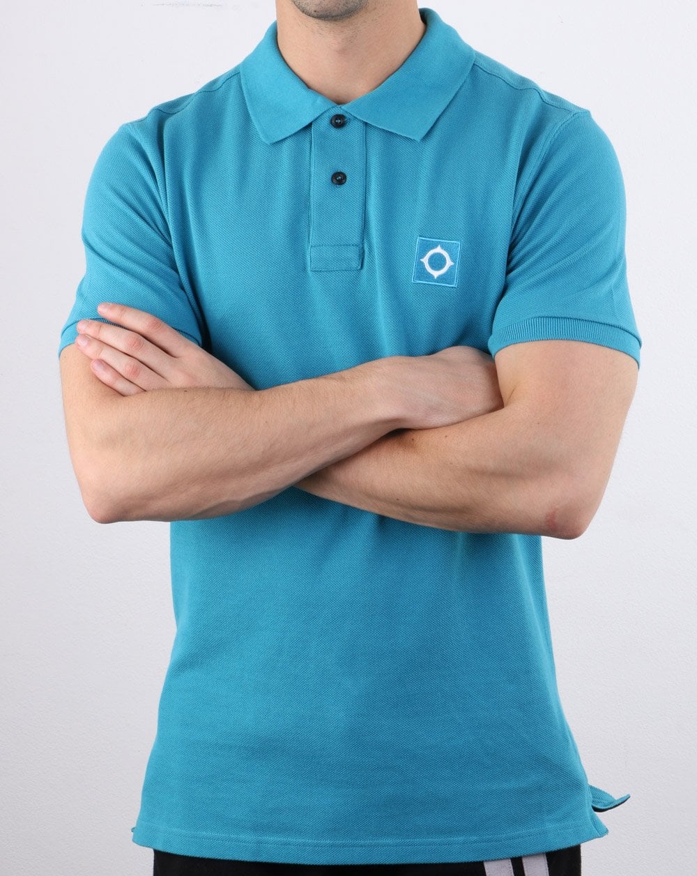 Ma.strum Pique Polo Ice Blue