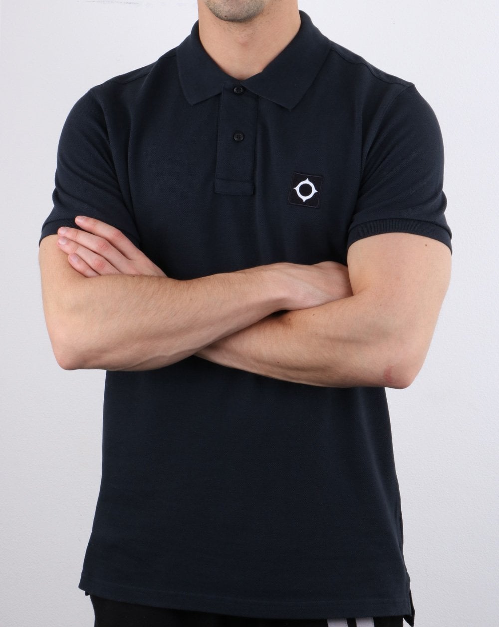Ma.strum Pique Polo Dark Navy