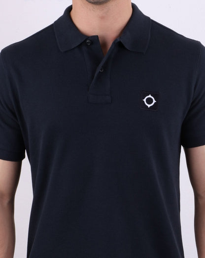 Ma.strum Pique Polo Dark Navy