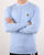 Lyle And Scott Cotton Merino Crew Jumper Pool Blue