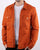 Pretty Green Section Zip Front Overshirt Orange