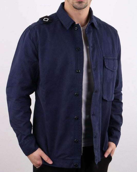 Ma.Strum Ma.strum Garment Dyed Overshirt Navy