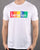 Benetton Box Logo T Shirt White/Multi