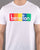 Benetton Box Logo T Shirt White/Multi